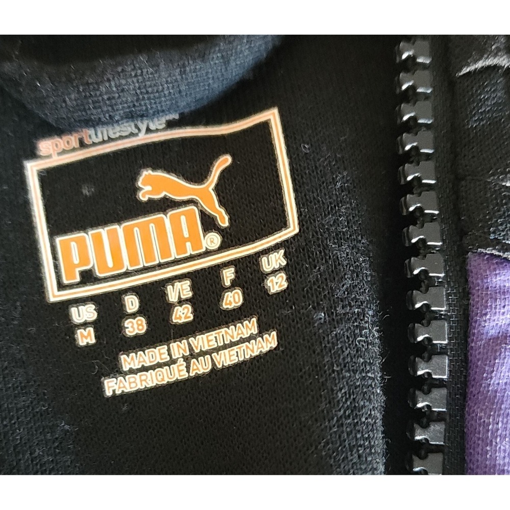 Puma Soccer Black Track  Zip Up Jacket Sports Athletic Womens Medium - Picture 3 of 8